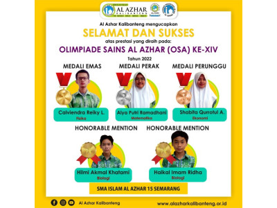 Delegasi SMA Islam Al Azhar 15 Sabet Medali OSA XIV se-Indonesia