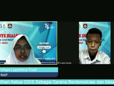 Kampanye Dialogis Virtual Pemilihan Ketua-Wakil Ketua OSIS Periode 2021-2022