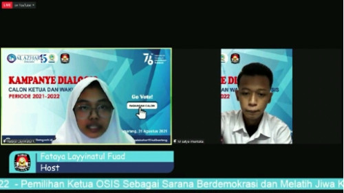 Kampanye Dialogis Virtual Pemilihan Ketua-Wakil Ketua OSIS Periode 2021-2022
