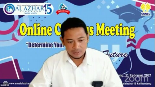 Online Campus Meeting Bersama UNNES serta Motivasi Belajar dan Sukses UTBK