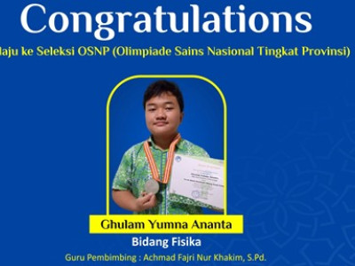 Ghulam Sukses Melaju ke OSN Tingkat Provinsi