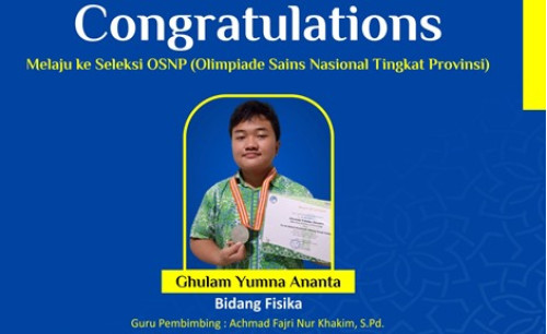 Ghulam Sukses Melaju ke OSN Tingkat Provinsi