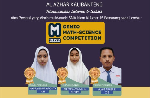 Tiga Murid SMAI Al Azhar 15 Raih Medali Perunggu Kompetisi Matematika Nasional