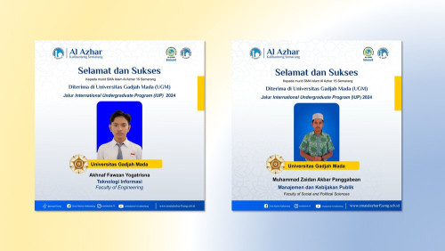 Dua Alumni SMA Islam Al Azhar 15 Semarang Diterima di IUP Universitas Gadjah Mada 2024