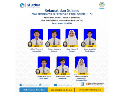 Murid-murid SMA Islam Al Azhar 15 Semarang lolos SNBT 2024