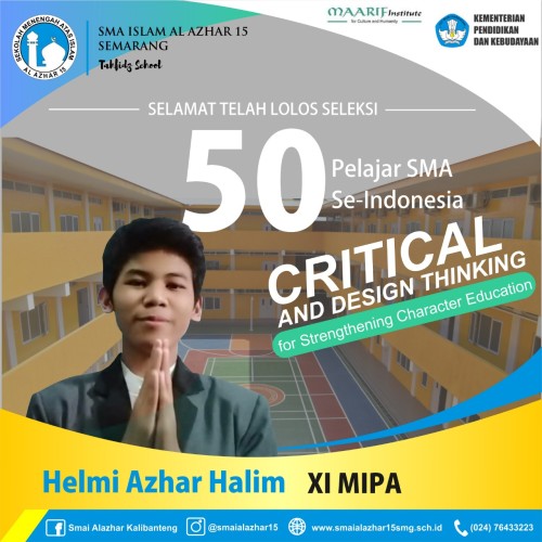 Lagi, Murid SMA Islam Al Azhar 15 Lolos Seleksi Critical and Design Thinking Tingkat Pelajar SMA se-Indonesia