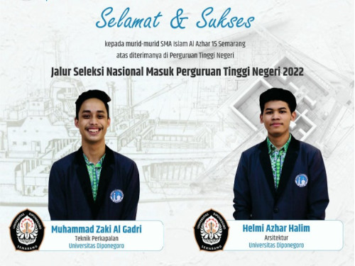 Murid SMA Islam Al Azhar 15 Semarang Lulus SNMPTN 2022