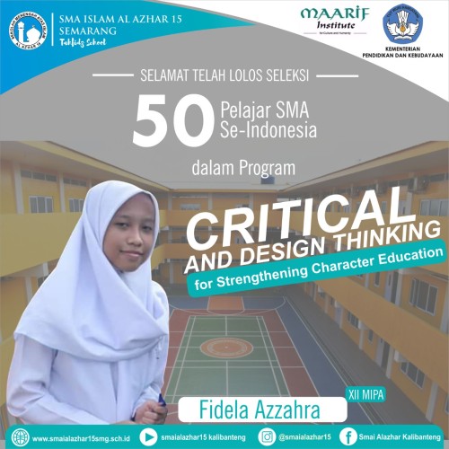 Murid SMA Islam Al Azhar 15 Lolos Seleksi Program Critical and Design Thinking Pelajar se-Indonesia