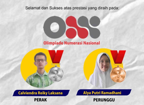 Dua Delegasi Sukses Sabet Dua Medali Olimpiade Numerasi Nasional 2021