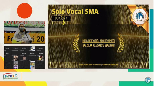 Delegasi SMA Islam Al Azhar 15 Raih Juara I Lomba Solo Vocal Tingkat Al Azhar se-Indonesia