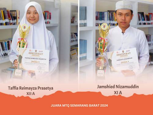 Dua Siswa SMA Islam Al Azhar 15 Semarang Raih Prestasi di Lomba MTQ Semarang Barat 2024