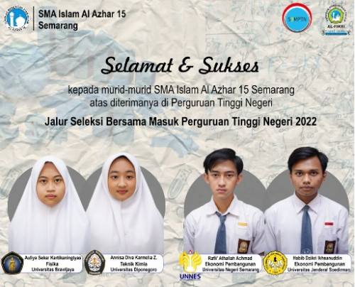 Lagi, Murid SMA Islam Al Azhar 15 Diterima Jalur SBMPTN